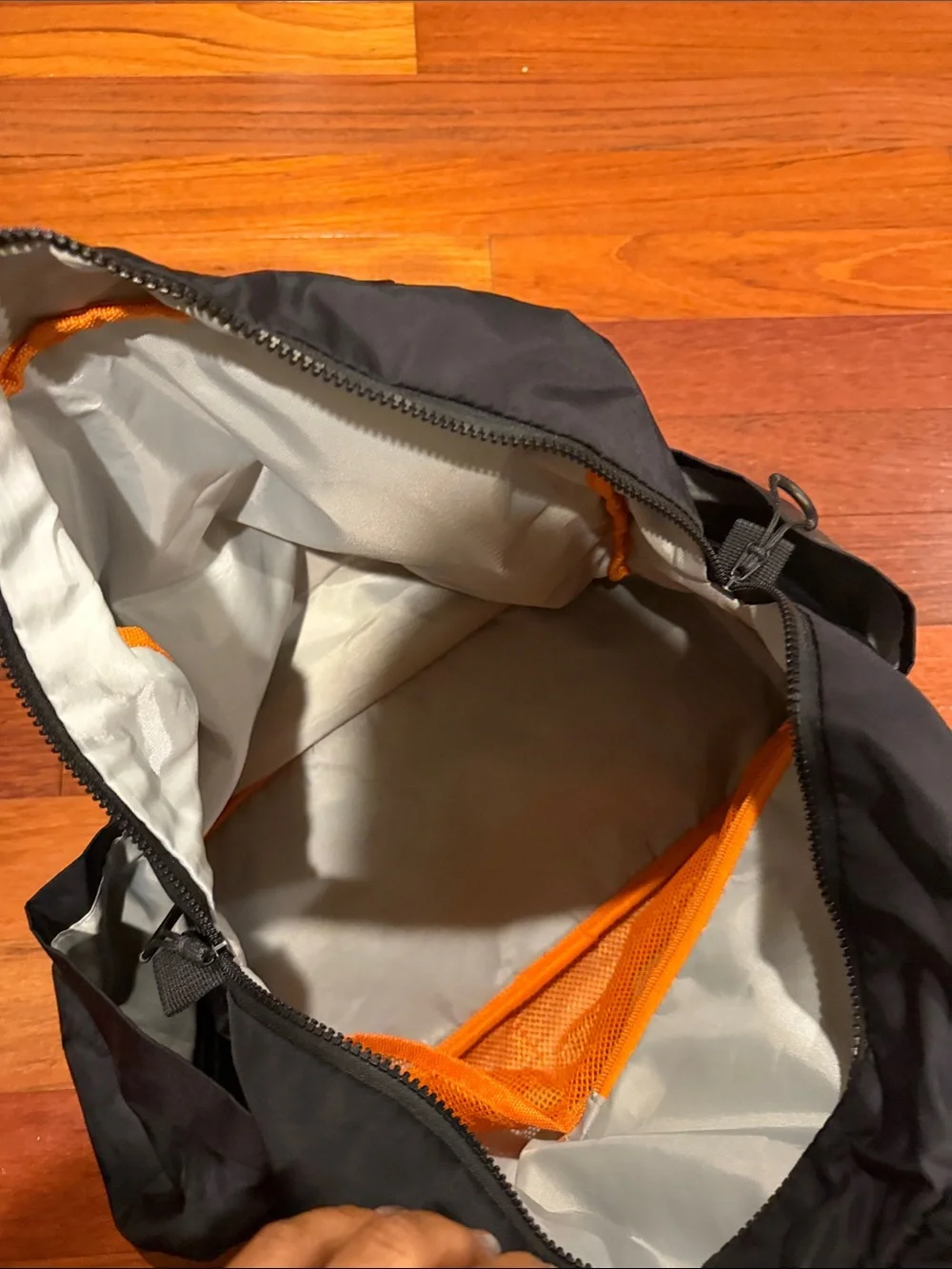 Orangetheory Black Nylon Duffel with Logo Straps